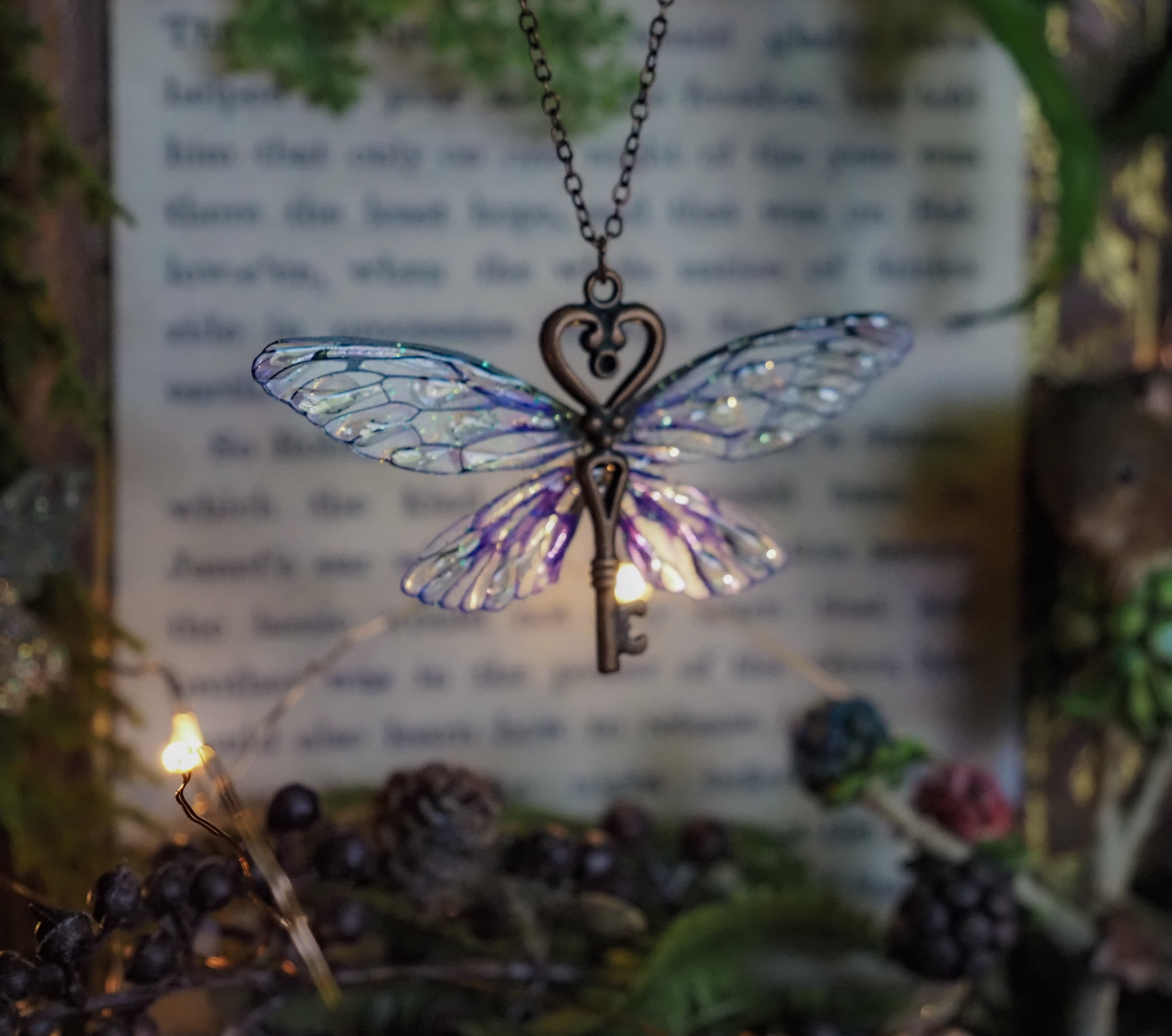 Flying Key - small, purple, copper