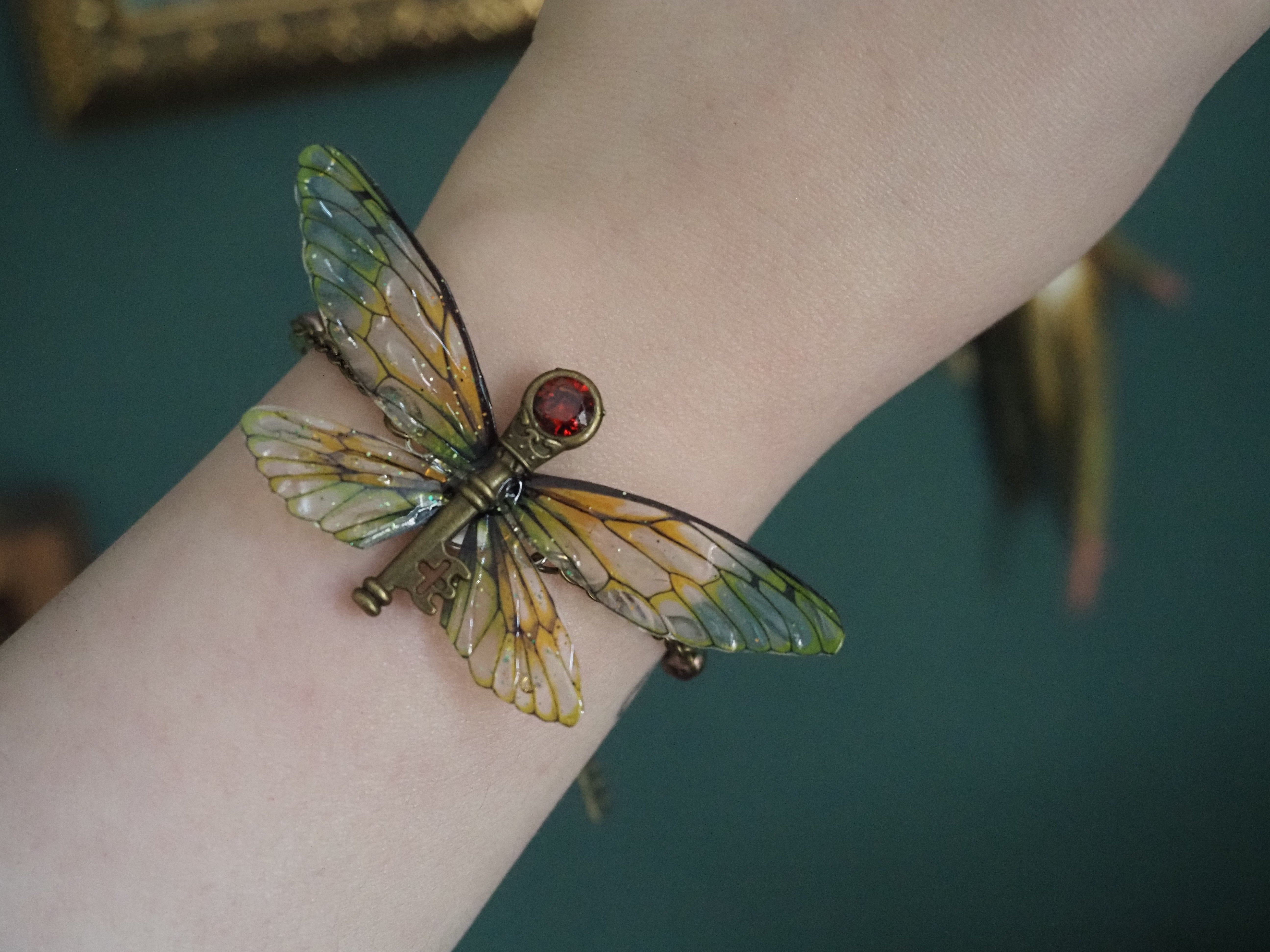 Flying Key Bracelet - autumn, pearls