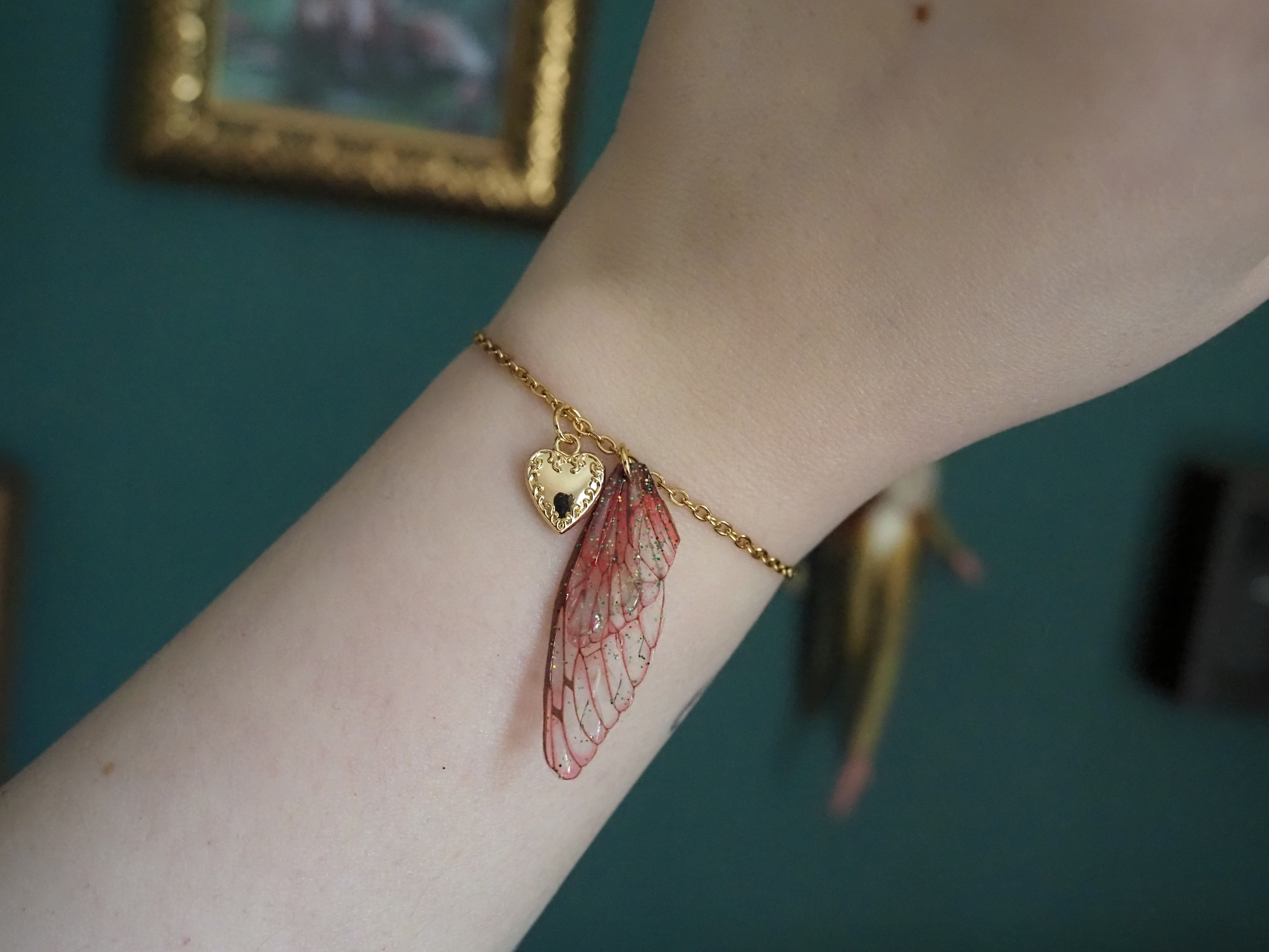 Bracelet - pink, heart