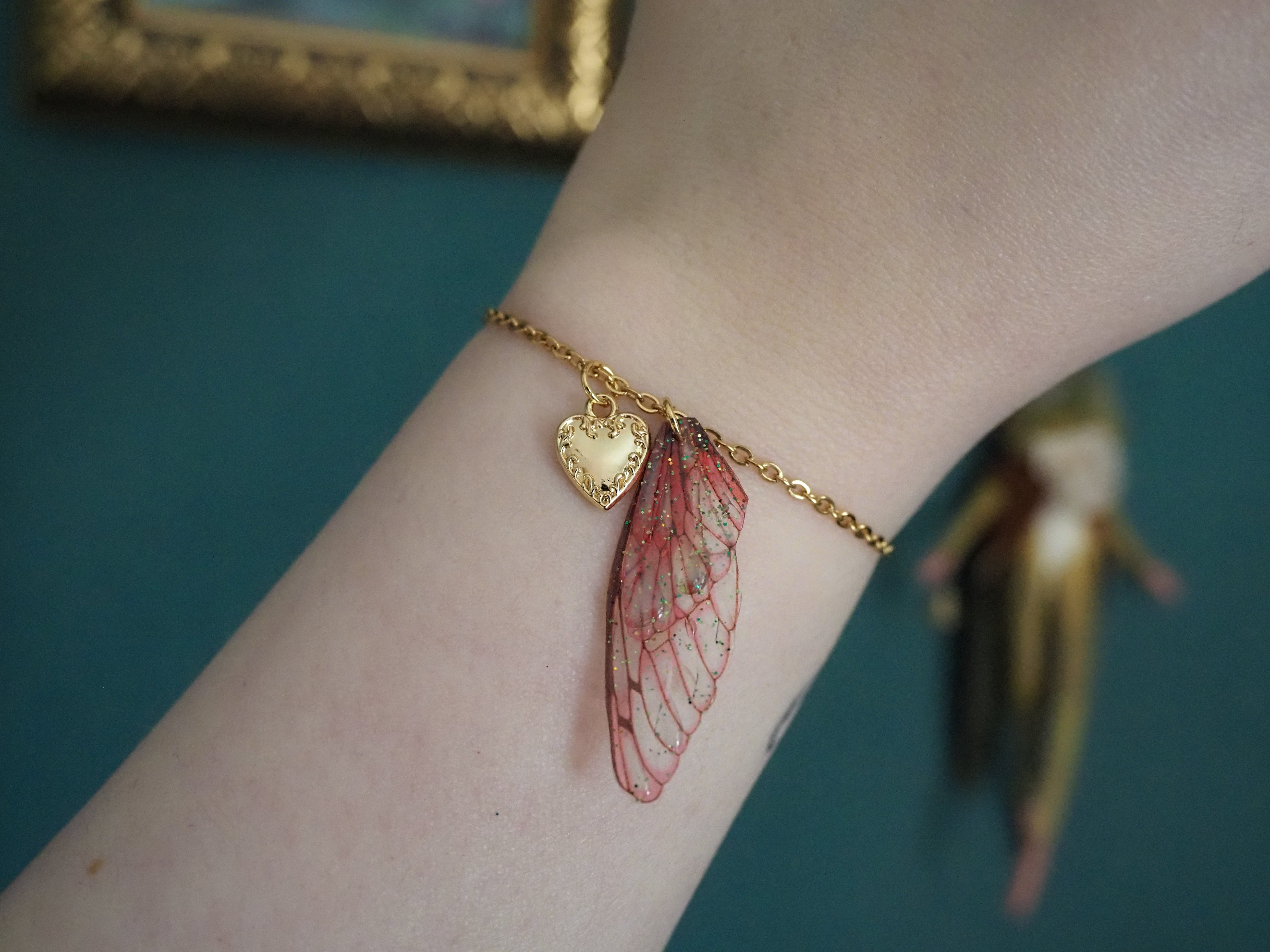 Bracelet - pink, heart