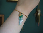 Lade das Bild in den Galerie-Viewer, Bracelet - emerald, maple leaf
