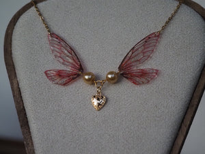 Enchanting necklace - pink, heart