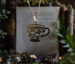 Load image into Gallery viewer, Cottagecore Mug necklace stainless steel gold
