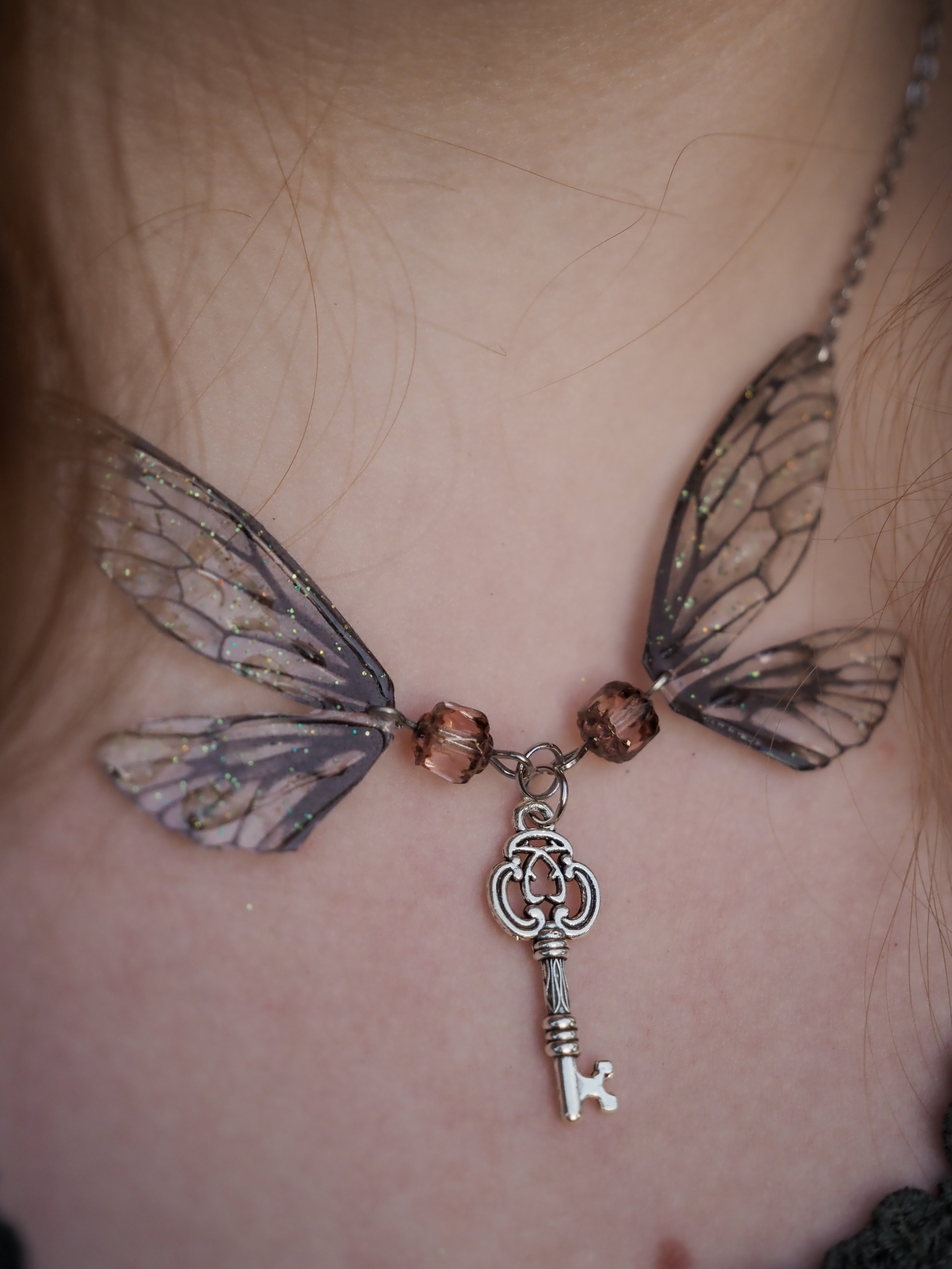 Enchanting necklace - key, black
