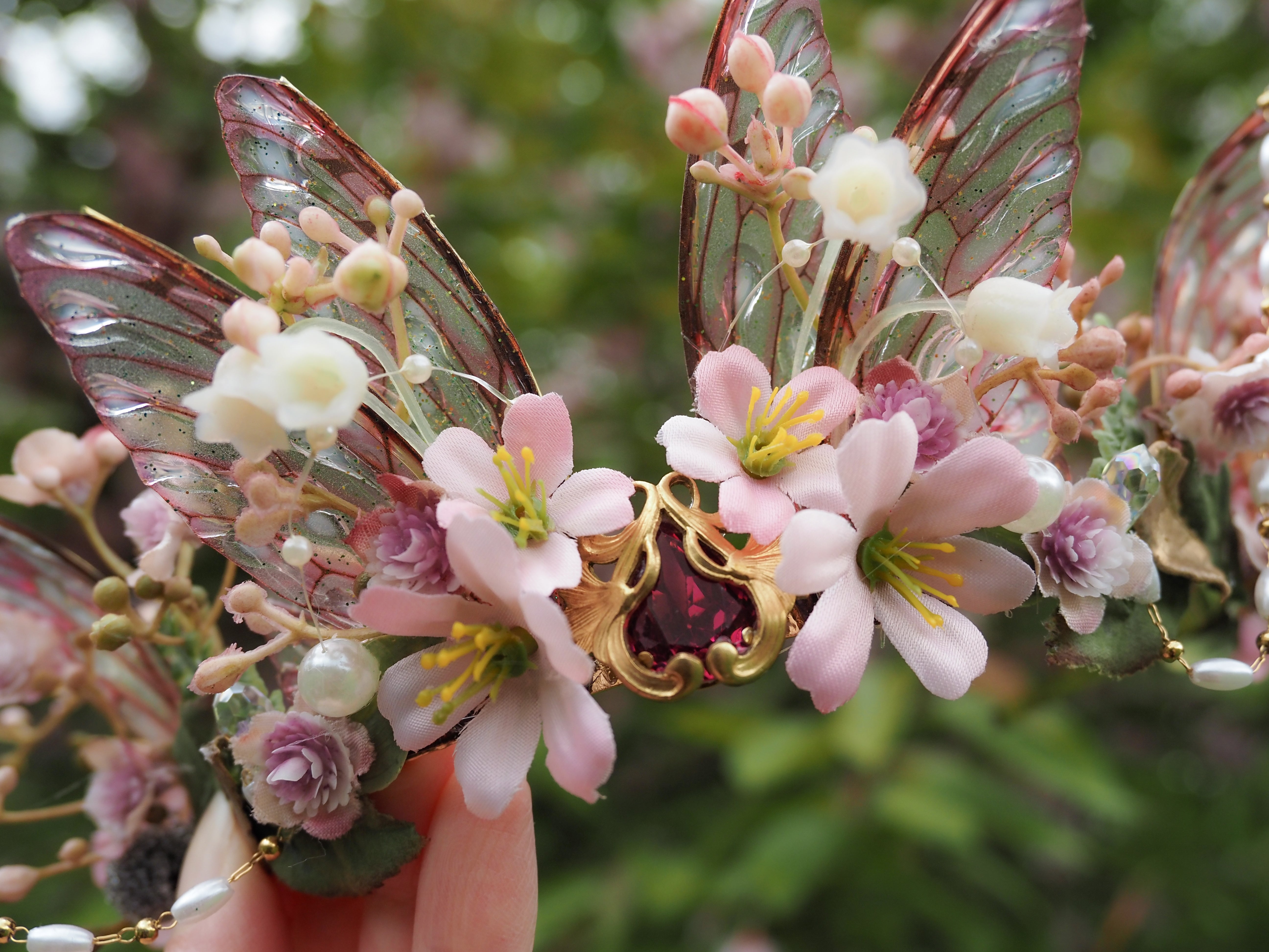 OOAK Cherry Blossom Crown