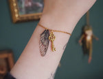 Lade das Bild in den Galerie-Viewer, Bracelet - black, key - silver or gold

