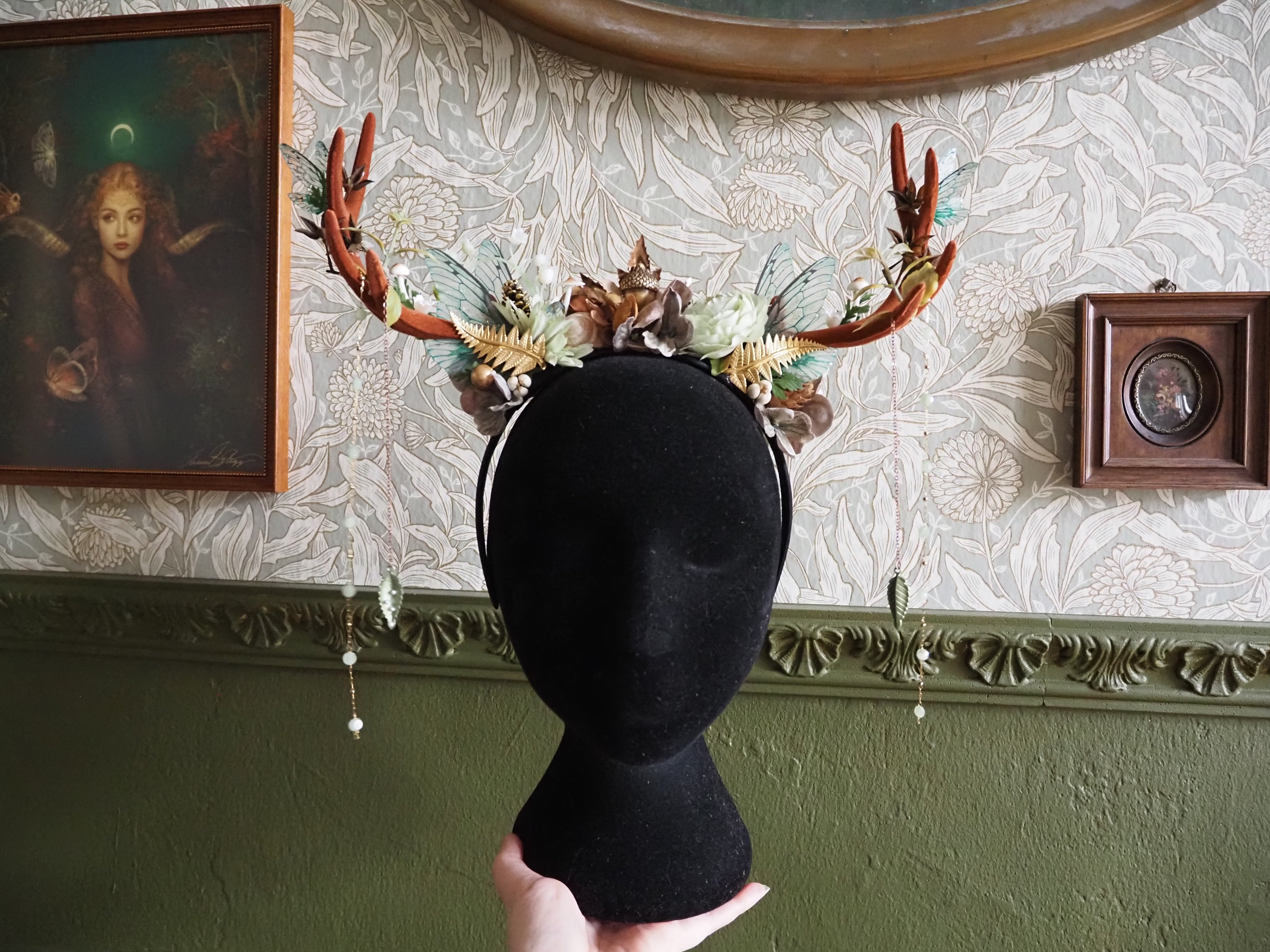 OOAK Antler Headpiece - Woodland Deer