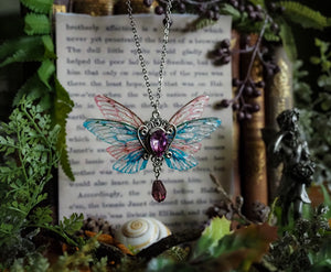 Pixie necklace - blue / rosa