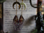Load image into Gallery viewer, Faerie earrings moon and stars gold sunrise
