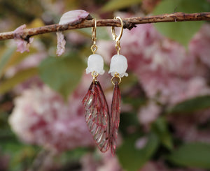 Lilly Glass Pearl Earrings pink