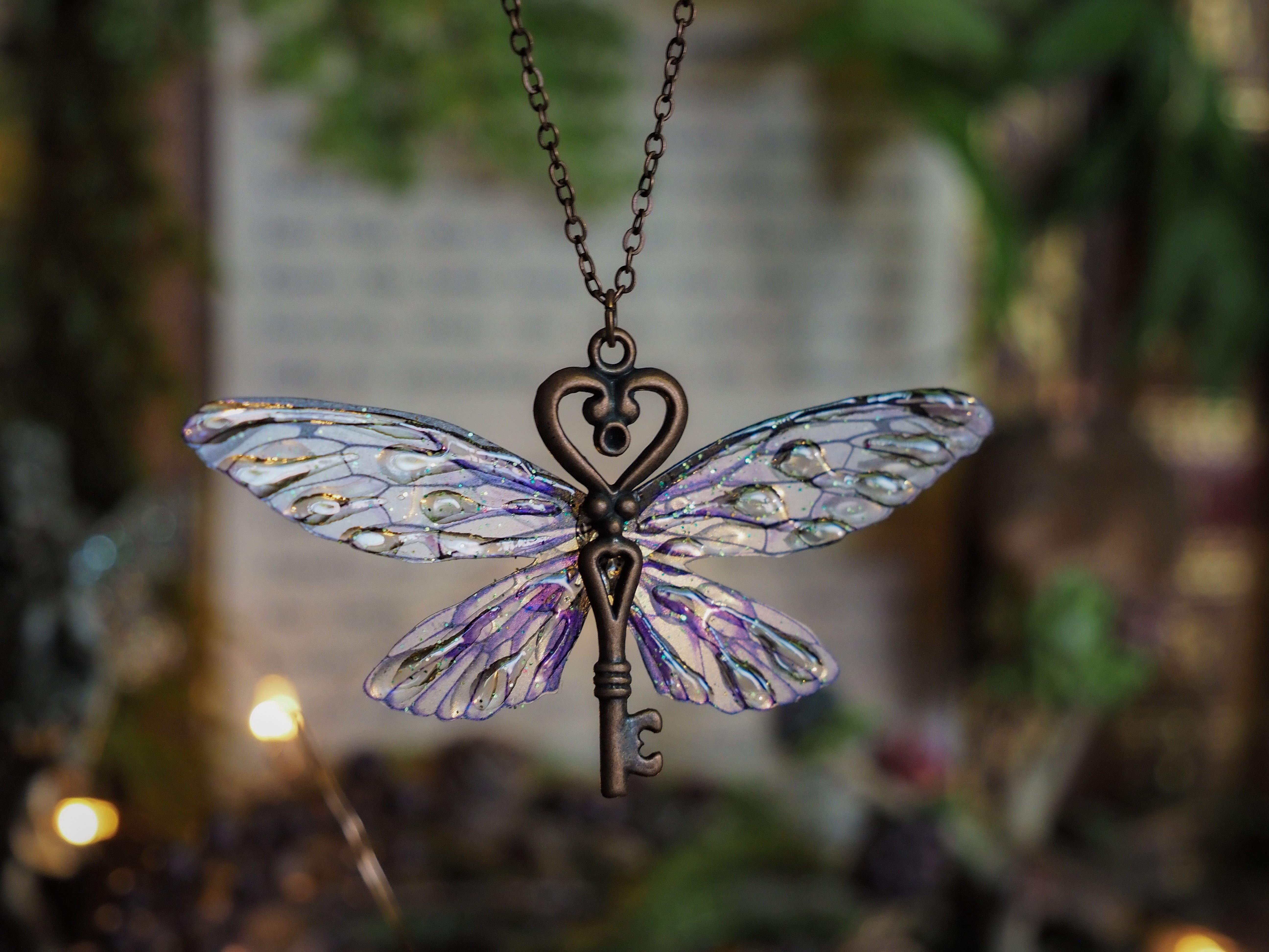 Flying Key - small, purple, copper