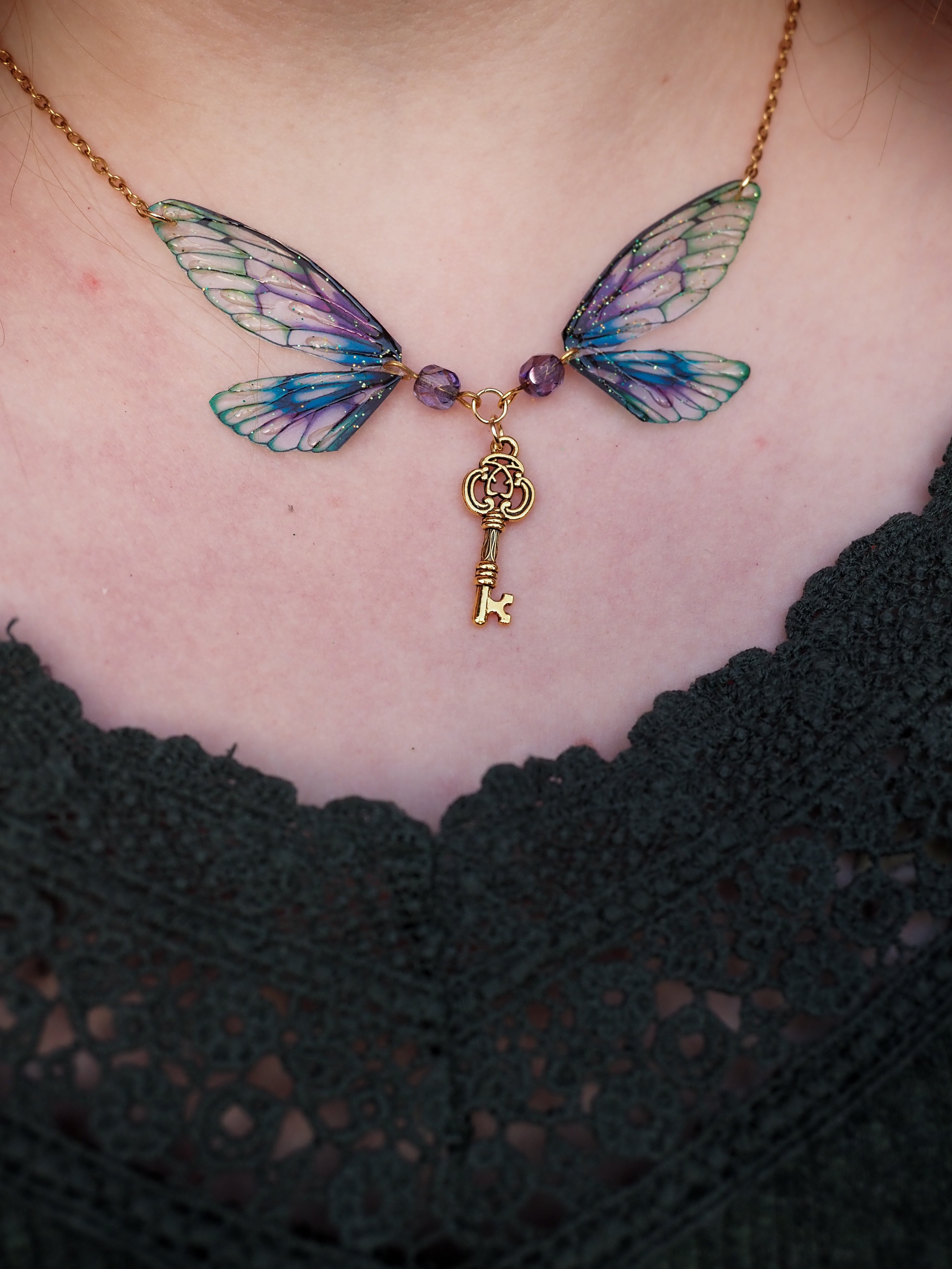 Enchanting necklace - kelpie, key