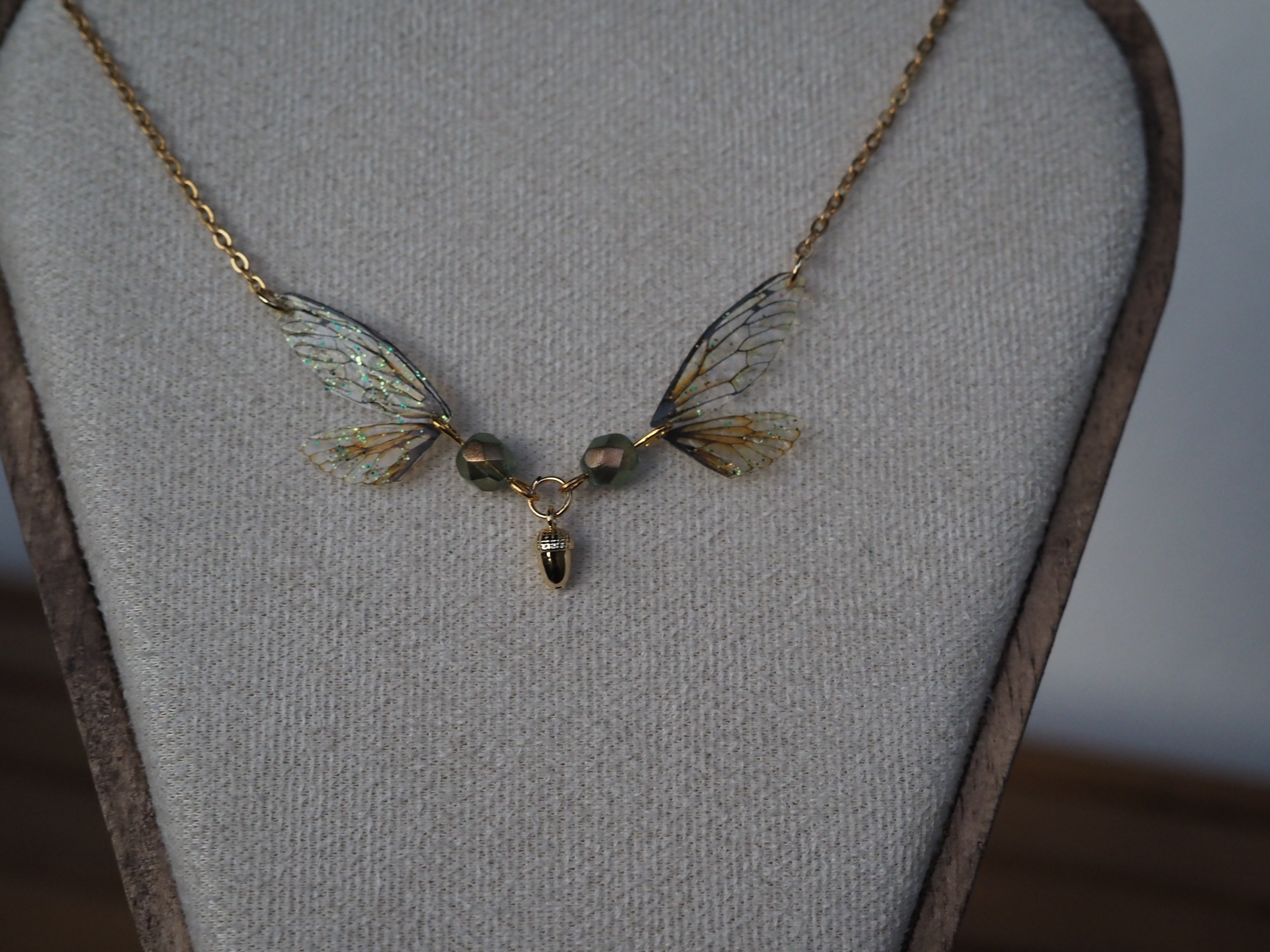 Enchanting necklace - nature, acorn - mini