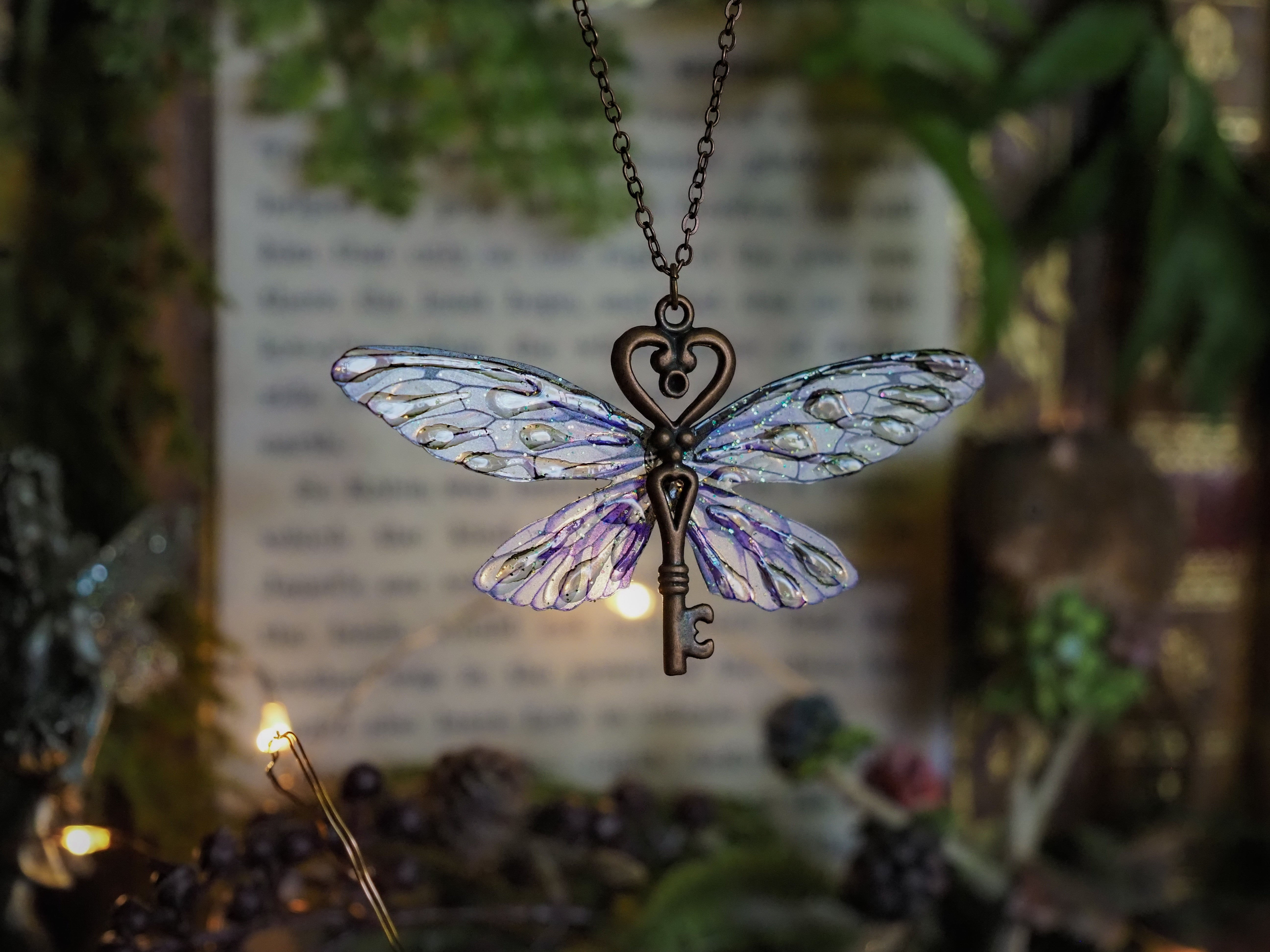 Flying Key - small, purple, copper