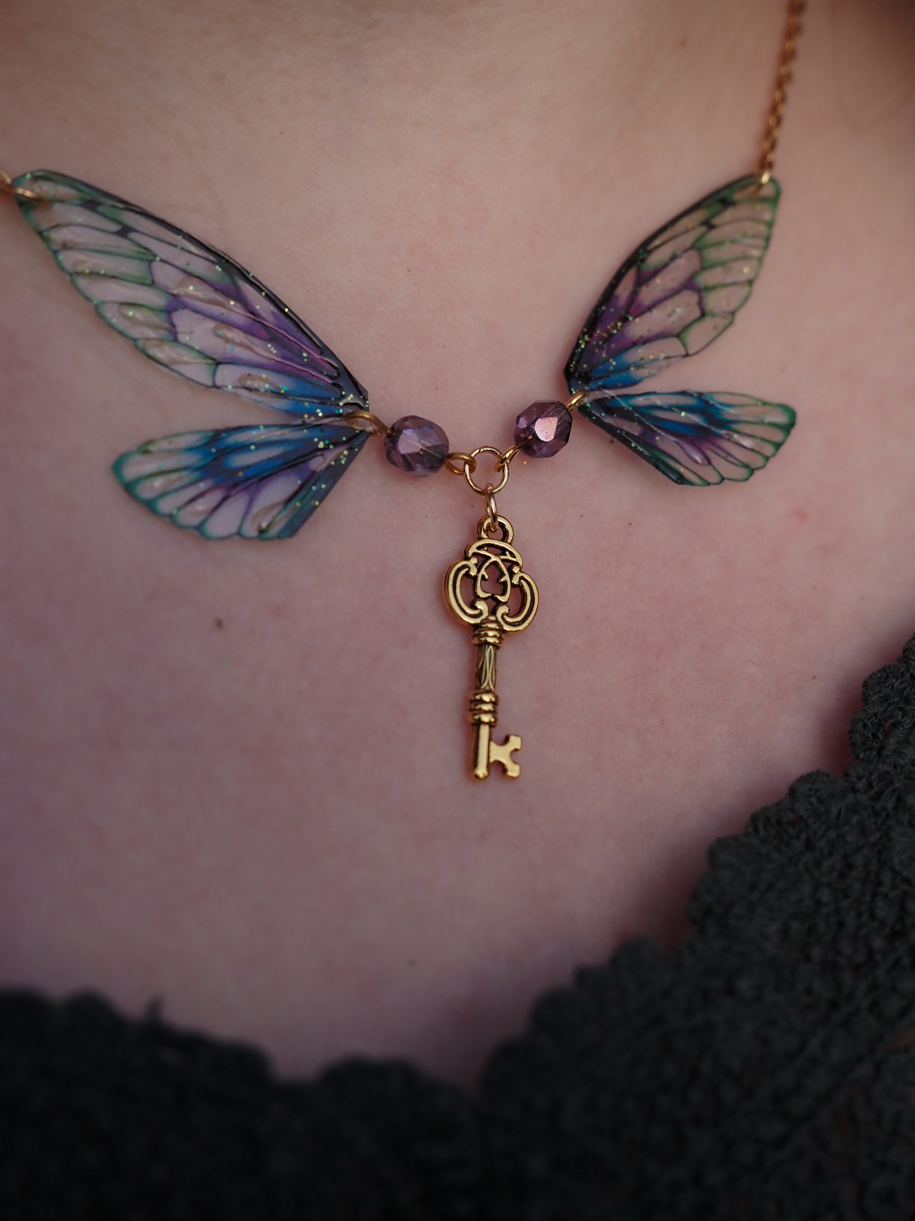 Enchanting necklace - kelpie, key