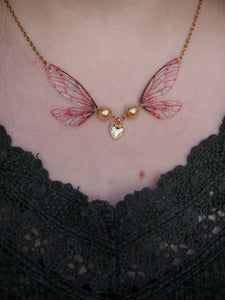 Enchanting necklace - pink, heart