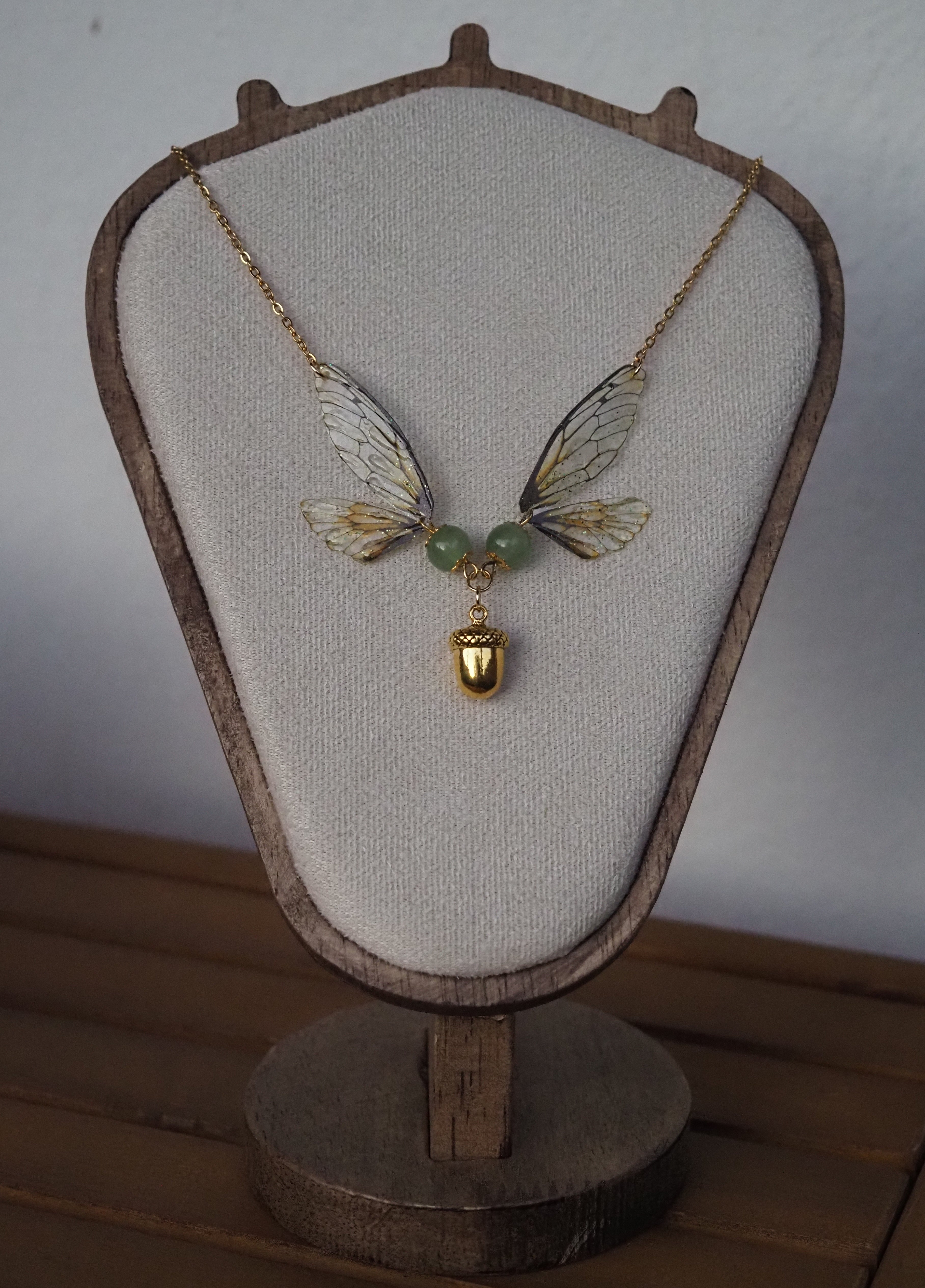 Enchanting necklace - nature, acorn