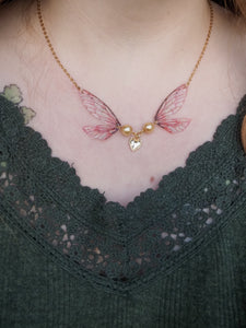 Enchanting necklace - pink, heart