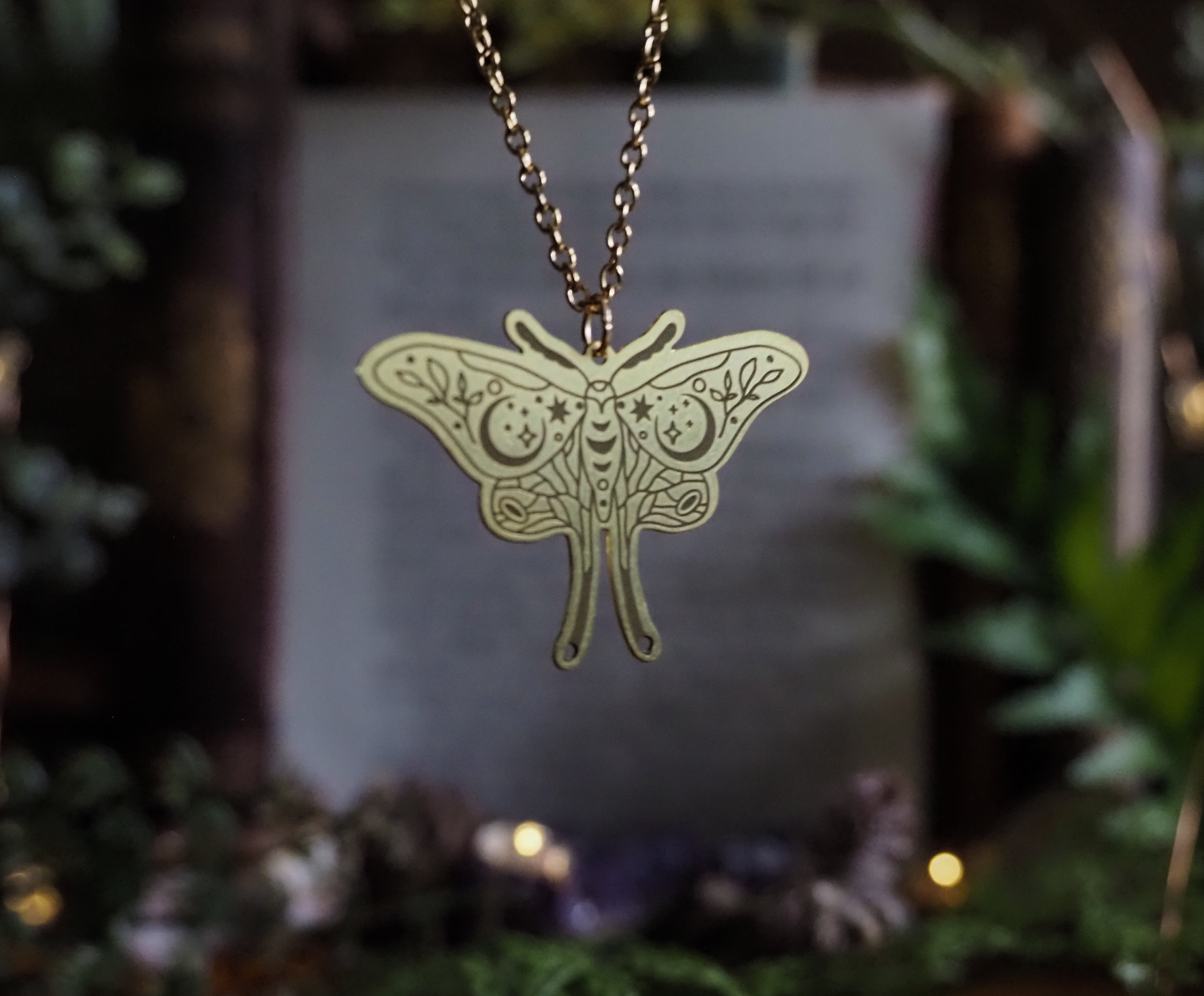 Golden Butterfly stainless steel necklace