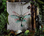 Load image into Gallery viewer, Pixie necklace - emerald / pink
