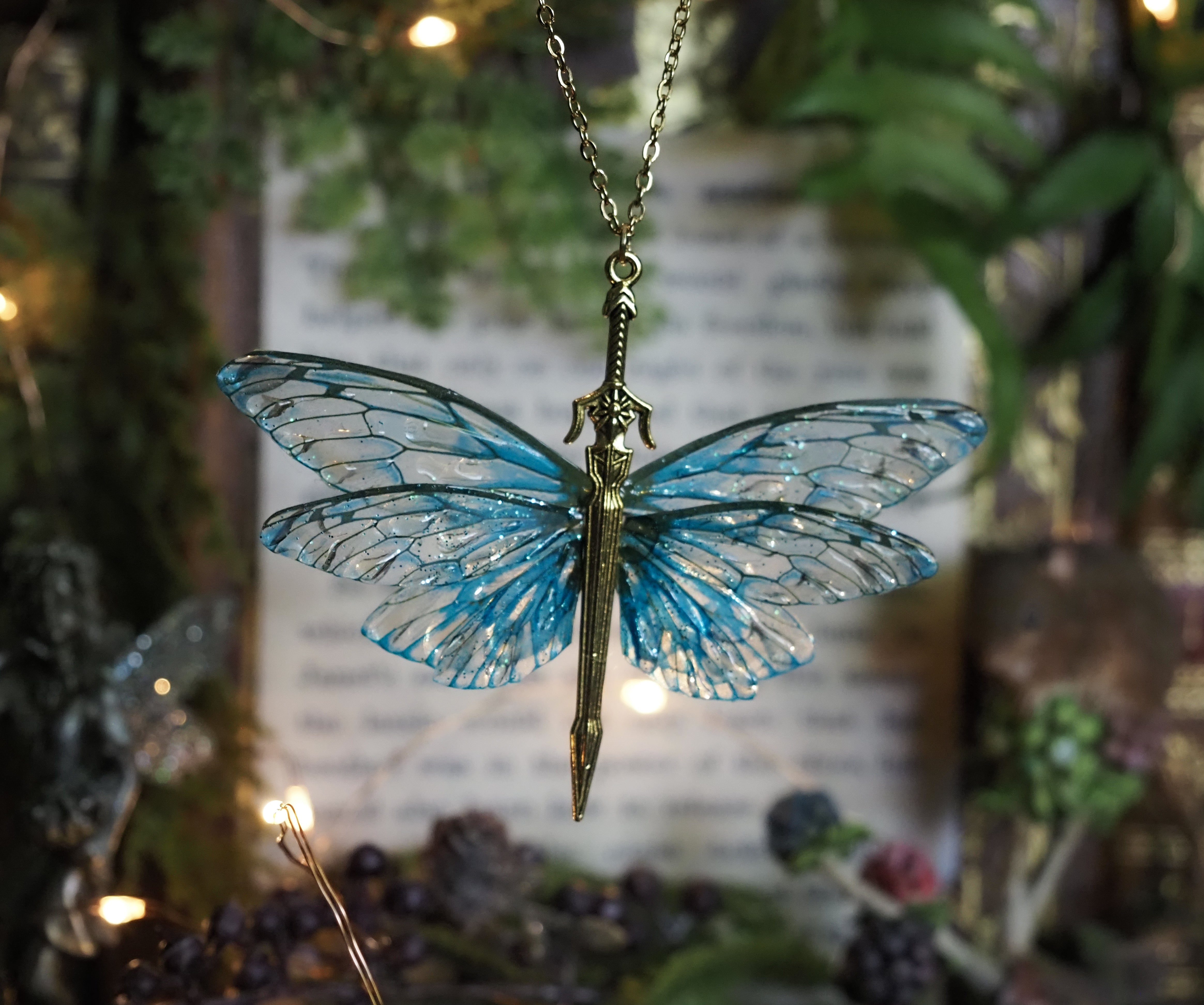 Sword Necklace - Blue