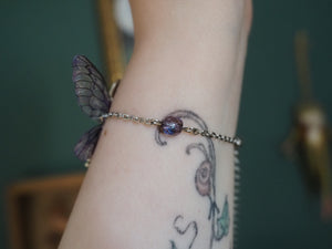 Flying Key Bracelet - purple, silver