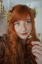 Load image into Gallery viewer, Pumpkin Patch Faerie Hair Crown Combs
