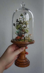 Load image into Gallery viewer, OOAK Glass Cloche Faerie Fox
