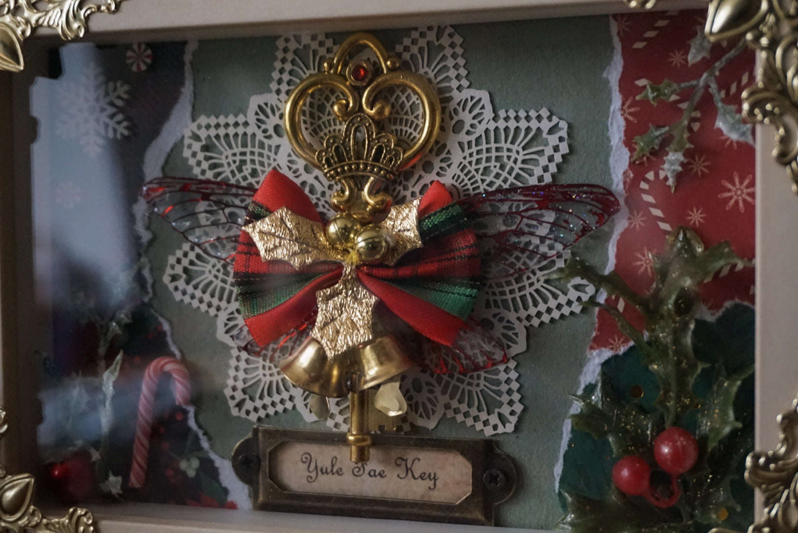 OOAK Winter Frame Candy Cane