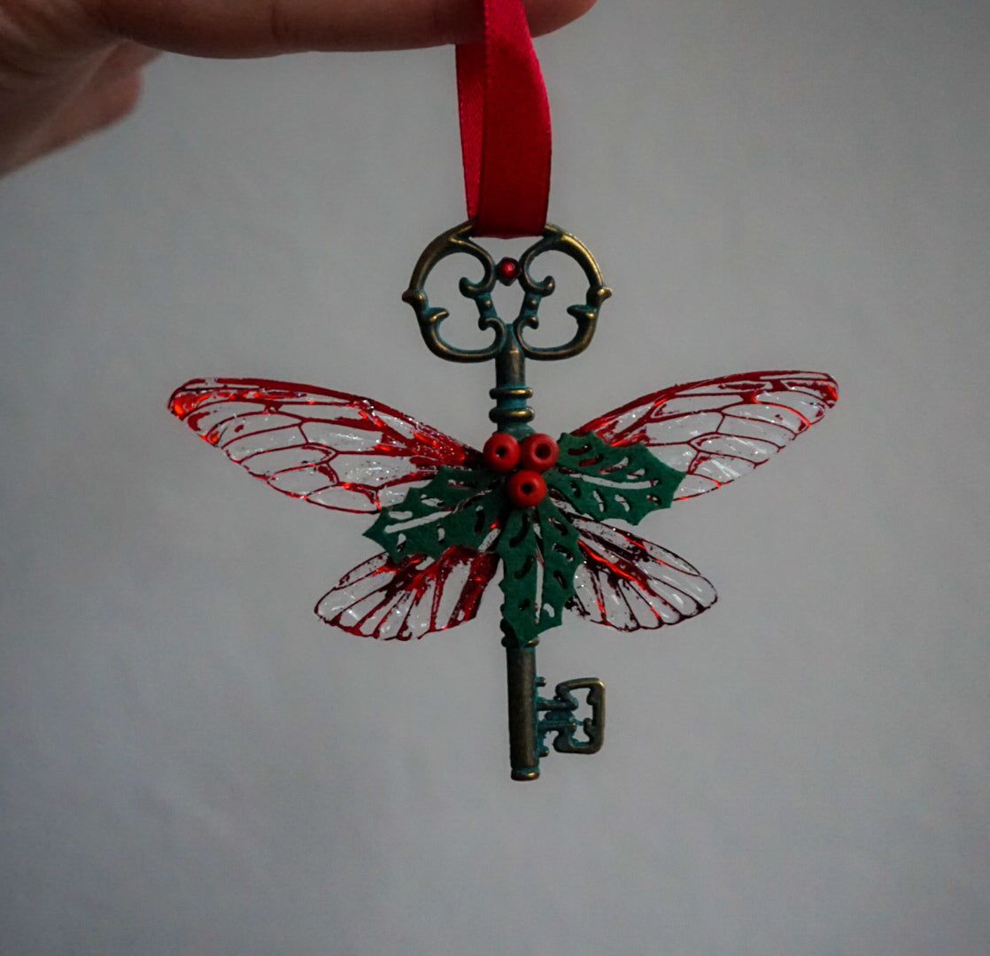 Ready to ship - flying key ornaments