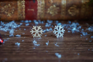 Snowflake earrings stainless steel