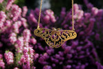 Load image into Gallery viewer, Golden Moth and Leaves necklace
