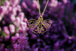 Load image into Gallery viewer, Golden Moth and Star necklace
