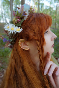 OOAK spring flower hair wreath