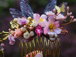 Load image into Gallery viewer, OOAK Cherry blossom hair comb

