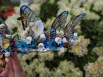 Load image into Gallery viewer, OOAK Purple glas spring flower crown - 1
