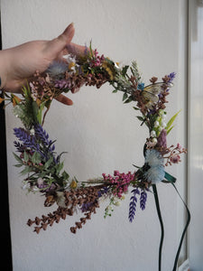 OOAK spring flower hair wreath