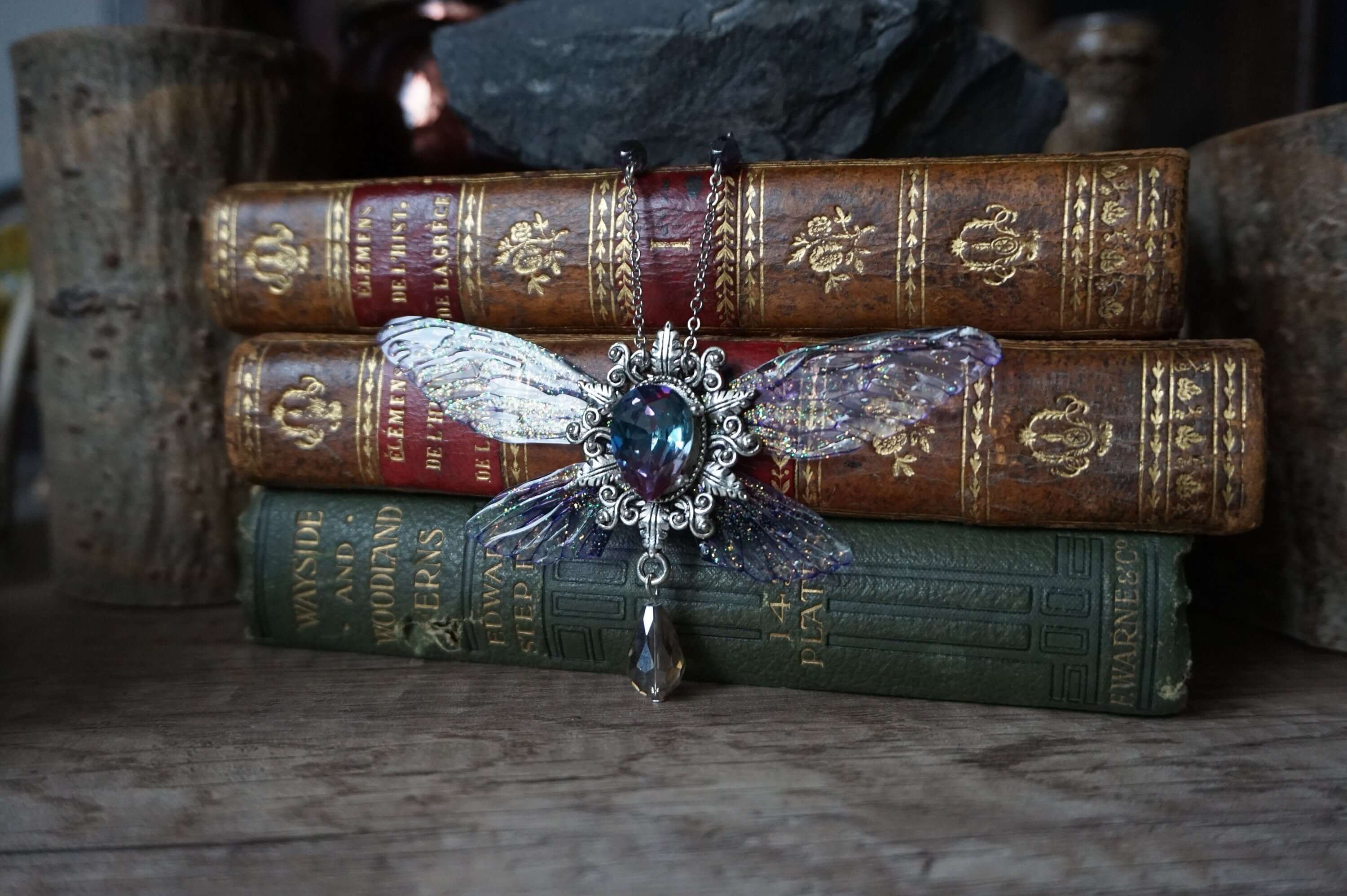 Whimsical Faerie necklace "purple"