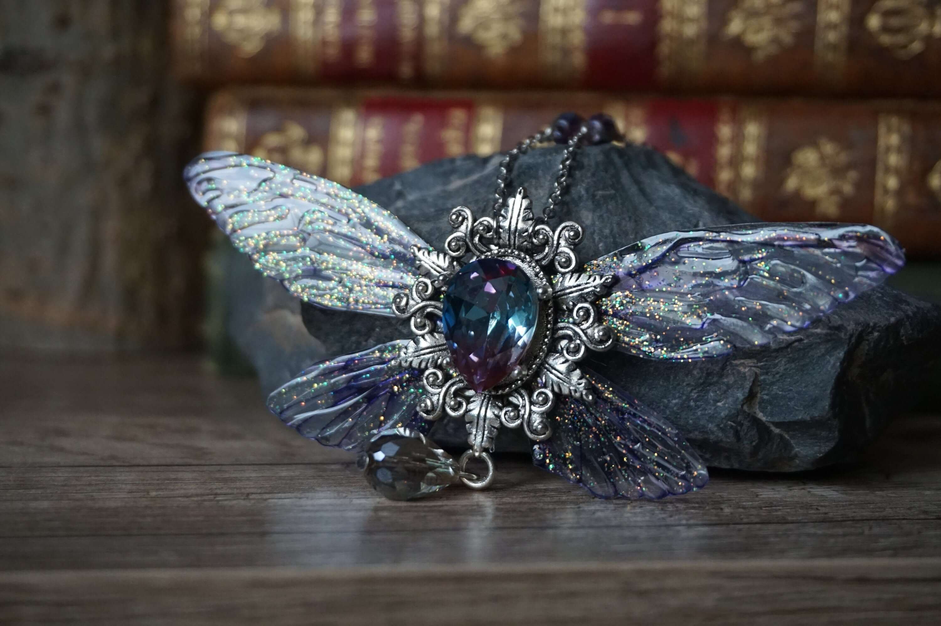 Whimsical Faerie necklace "purple"