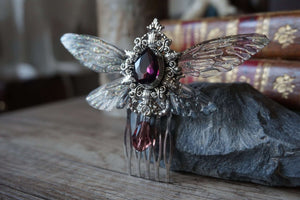 Faerie Hair Comb "Thestral"