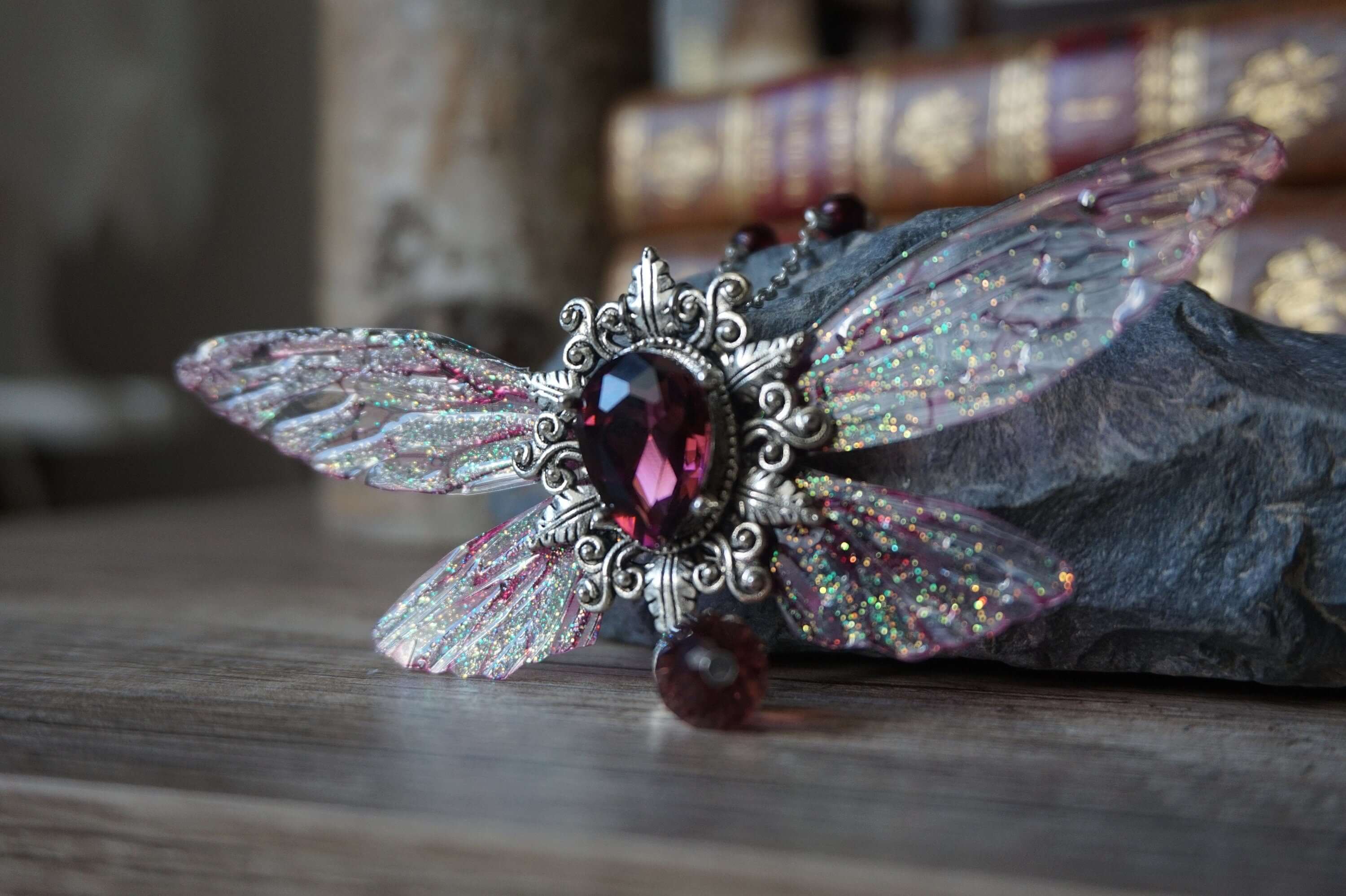 Whimsical Faerie necklace "Blood pearl"