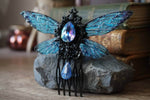 Load image into Gallery viewer, Fairy Hair Comb &quot;Banded Demoiselle&quot;
