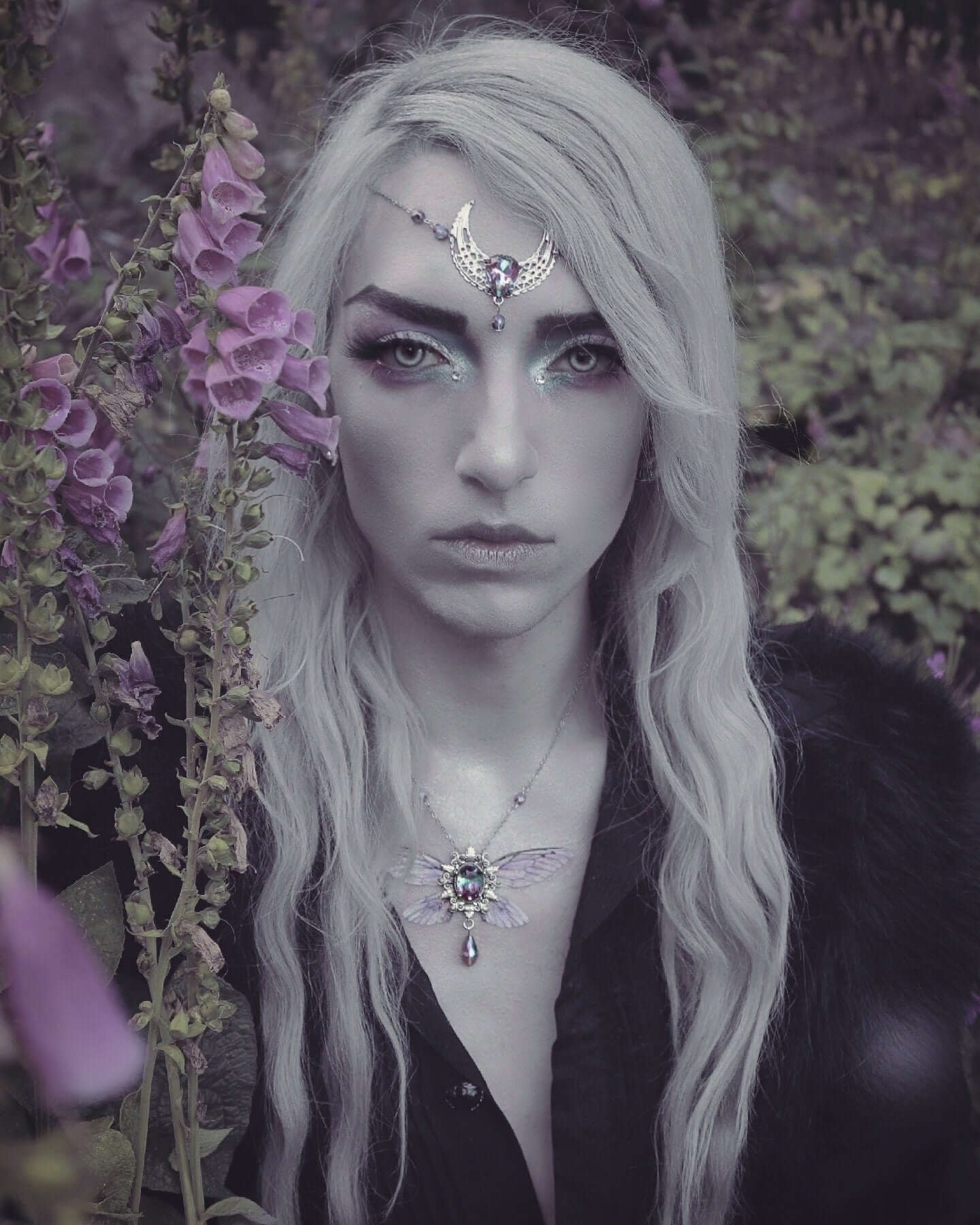 Glass Moon Tiara "Purple"