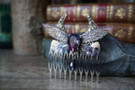 Lade das Bild in den Galerie-Viewer, Fairy Hair Comb - Silver Purple Moon
