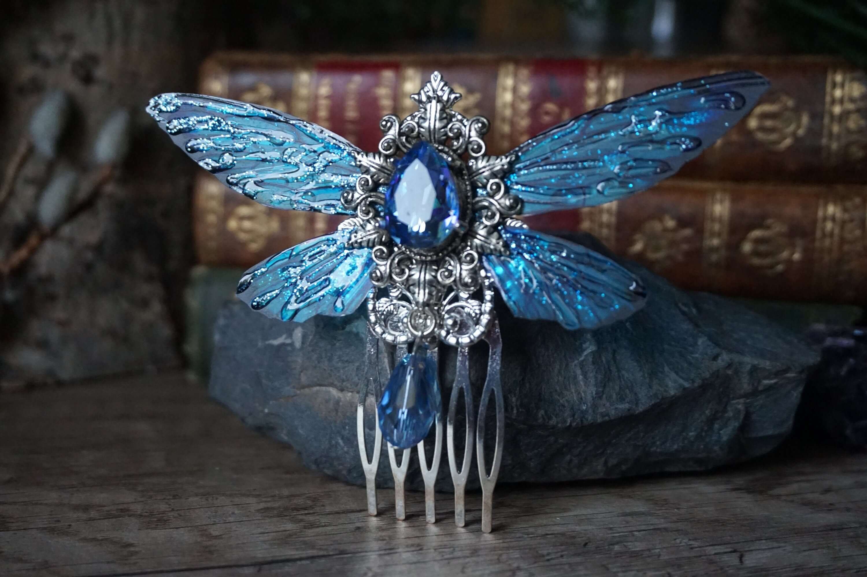 Fairy Hair Comb "Banded Demoiselle"