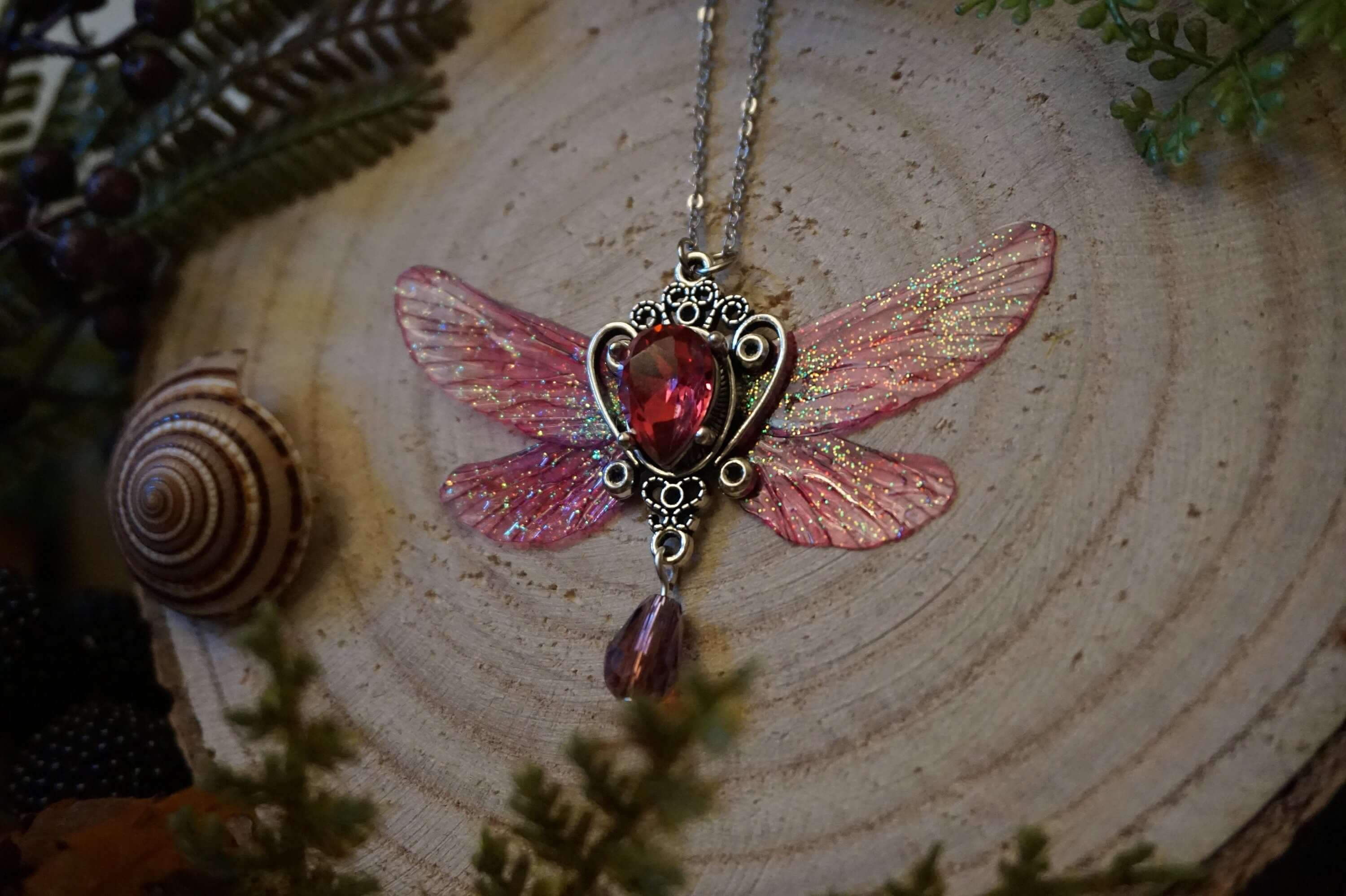 Whimsical Pixie necklace "Flower Faerie"