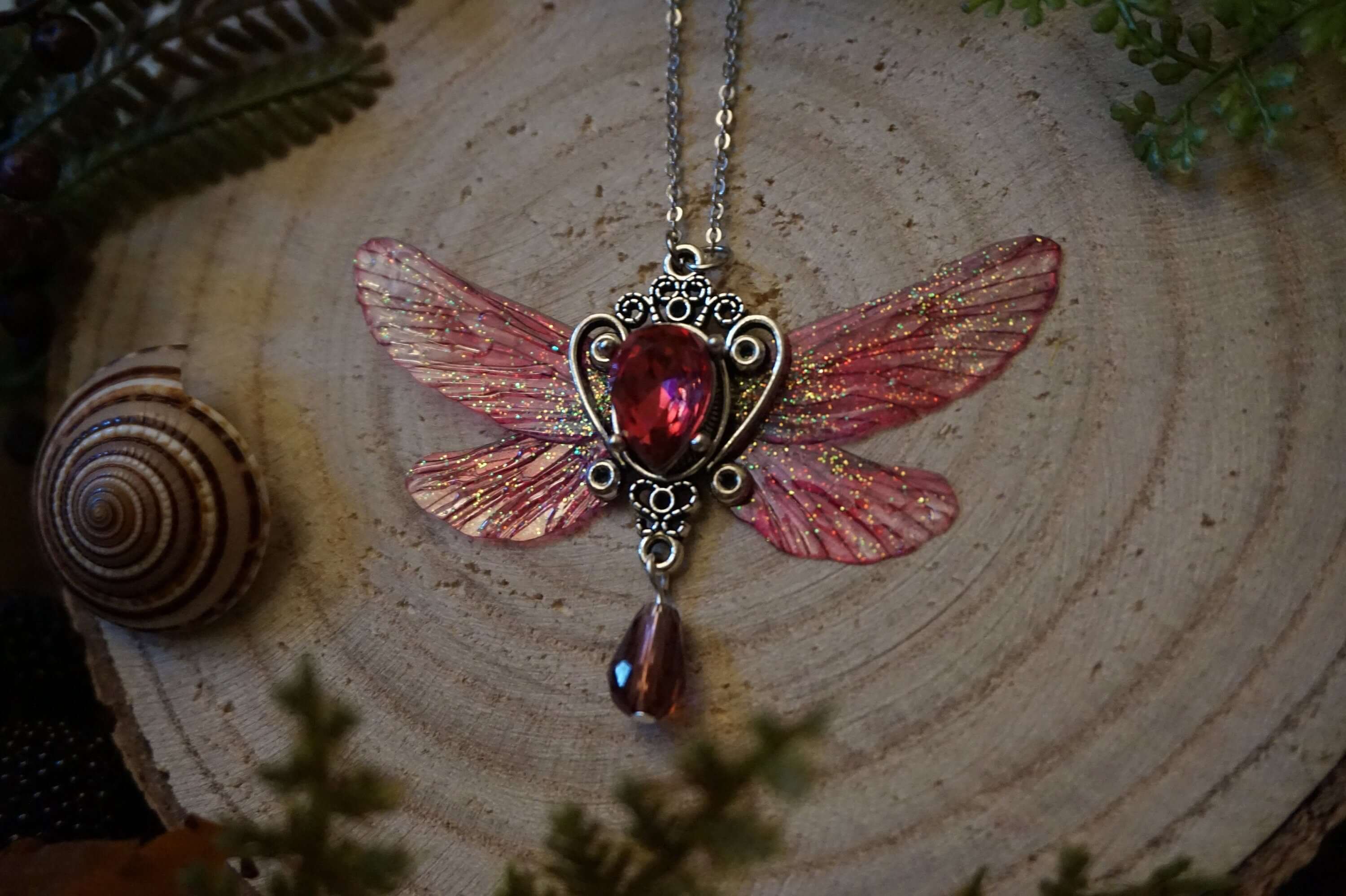 Whimsical Pixie necklace "Flower Faerie"