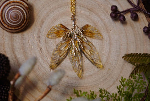 Branch Forest Sprite necklace - golden gloaming