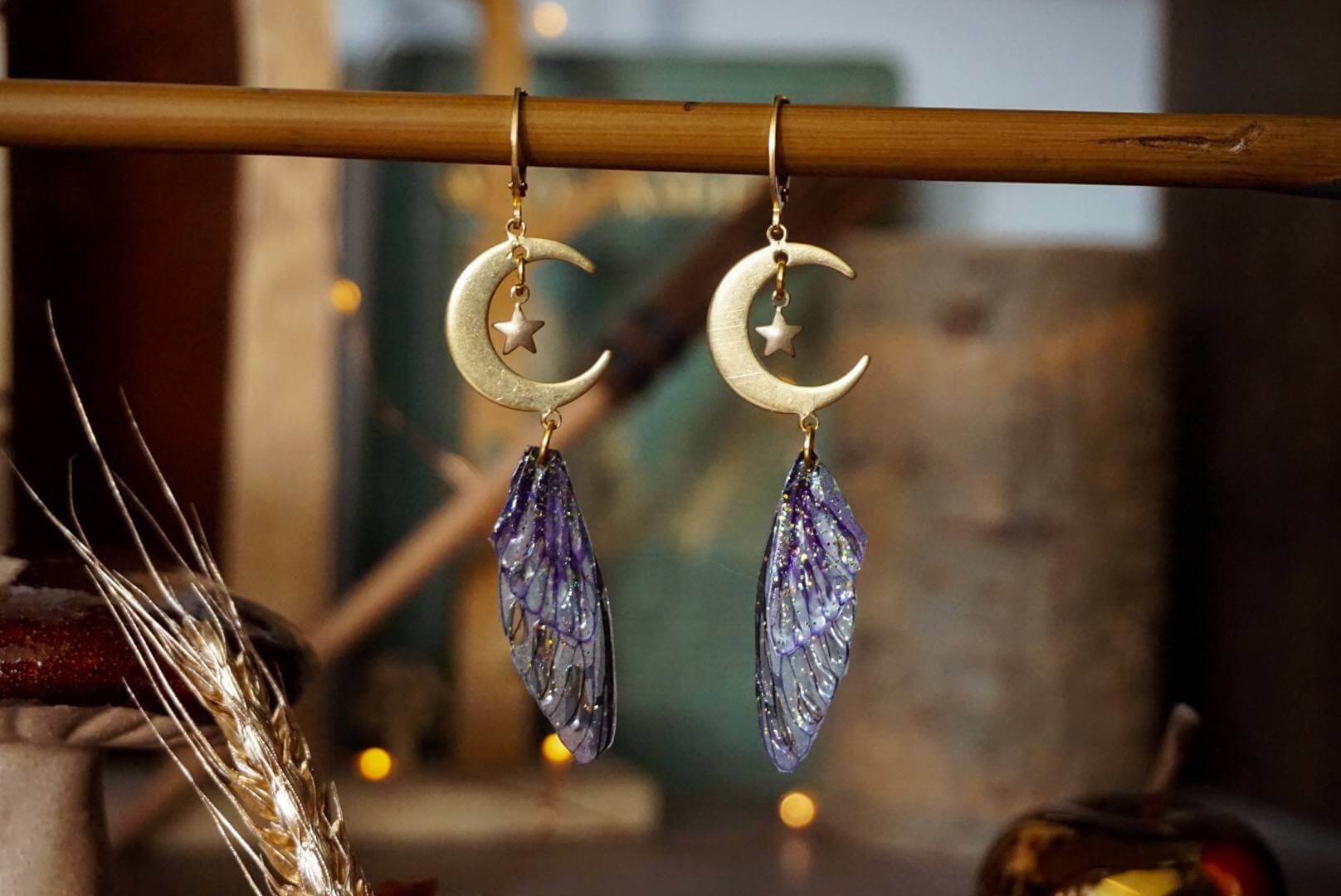 Pixiedust Moon Faerie Earrings