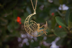 Load image into Gallery viewer, Fairy Moon Necklace - gold/silver
